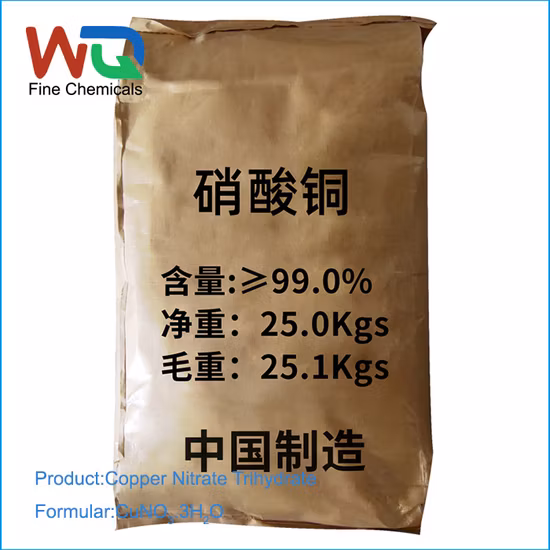 Fabricante de nitrato de cobre /nitrato cúprico tri-hidratado 10031